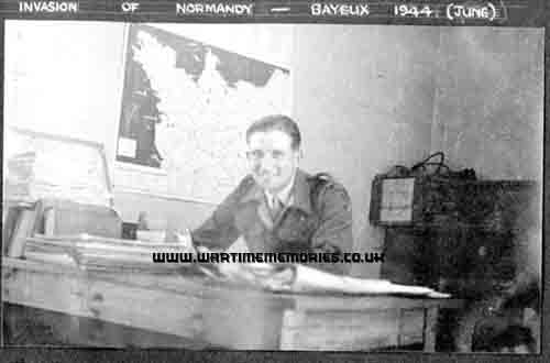 Captain JW Heslam REME in 1944 in Bayeux, Normandy